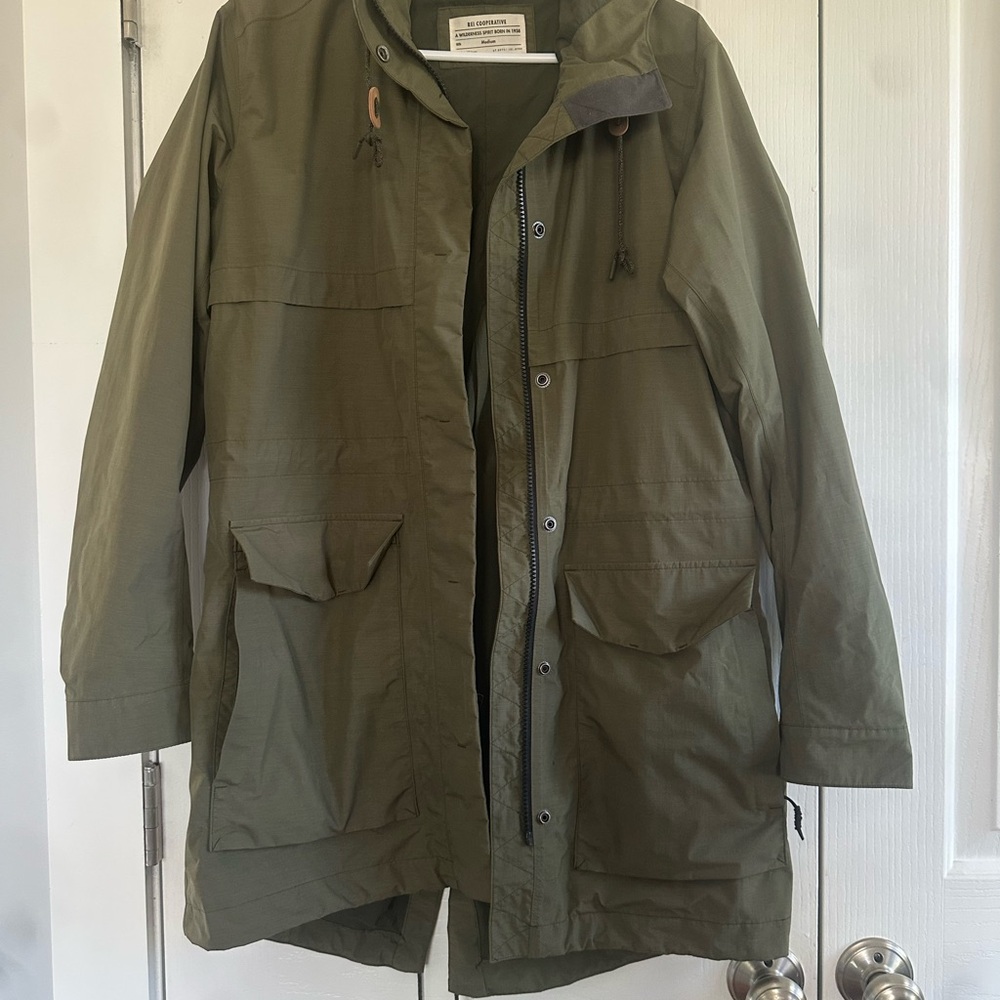 Rei Olive Green Field Parka Jacket